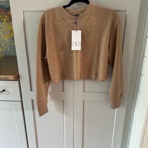Zara long sleeve knit crop.